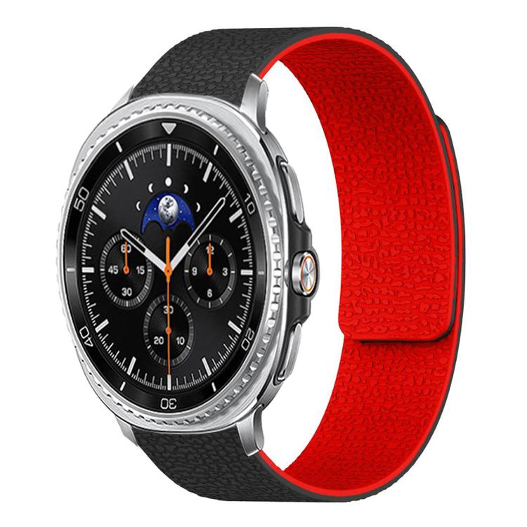 Lychee Texture Soft Magnetic Silicone Watch Band, For Samsung Galaxy Watch Ultra 47mm / Ultra 2025, For Samsung Galaxy Watch8 / 8 Classic
