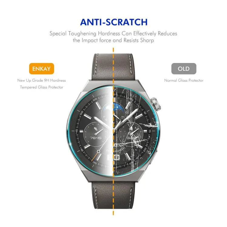 2 Miếng Dán Màn Hình Kính Cường Lực 9H 0.2mm ENKAY, Cho Đồng Hồ Nothing CMF Watch 3 Pro