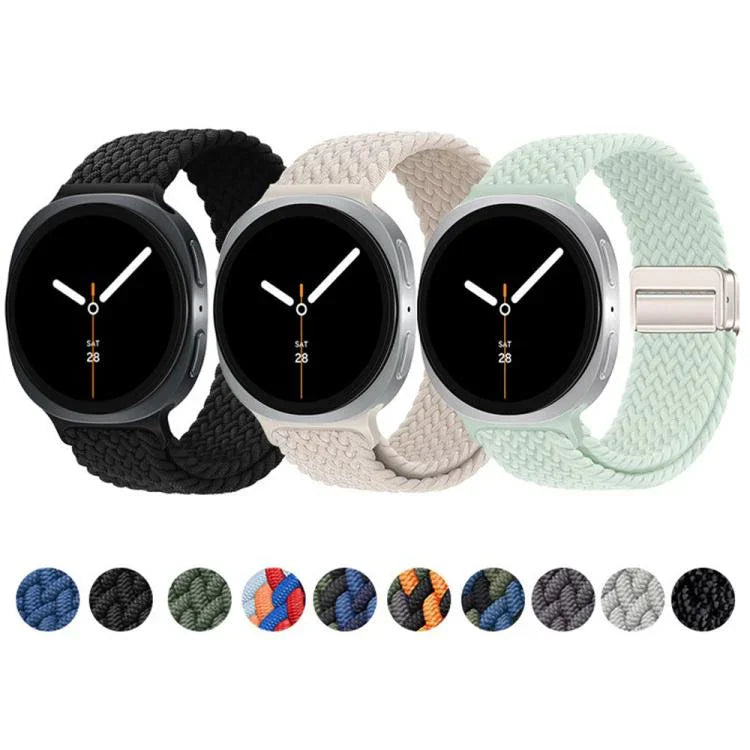 Dây đồng hồ nylon bện khóa nam châm vòng, dành cho Samsung Galaxy Watch8 / Watch8 Classic