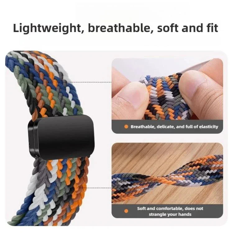 Dây đồng hồ nylon bện khóa nam châm vòng, dành cho Samsung Galaxy Watch8 / Watch8 Classic