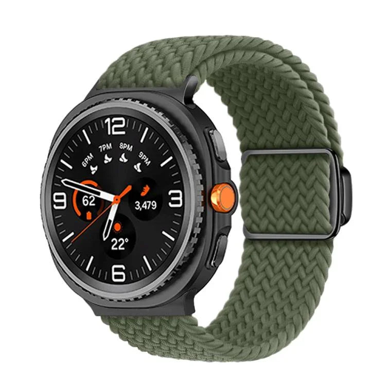 Dây đồng hồ nylon bện khóa nam châm, dành cho Samsung Galaxy Watch8 / Watch8 Classic