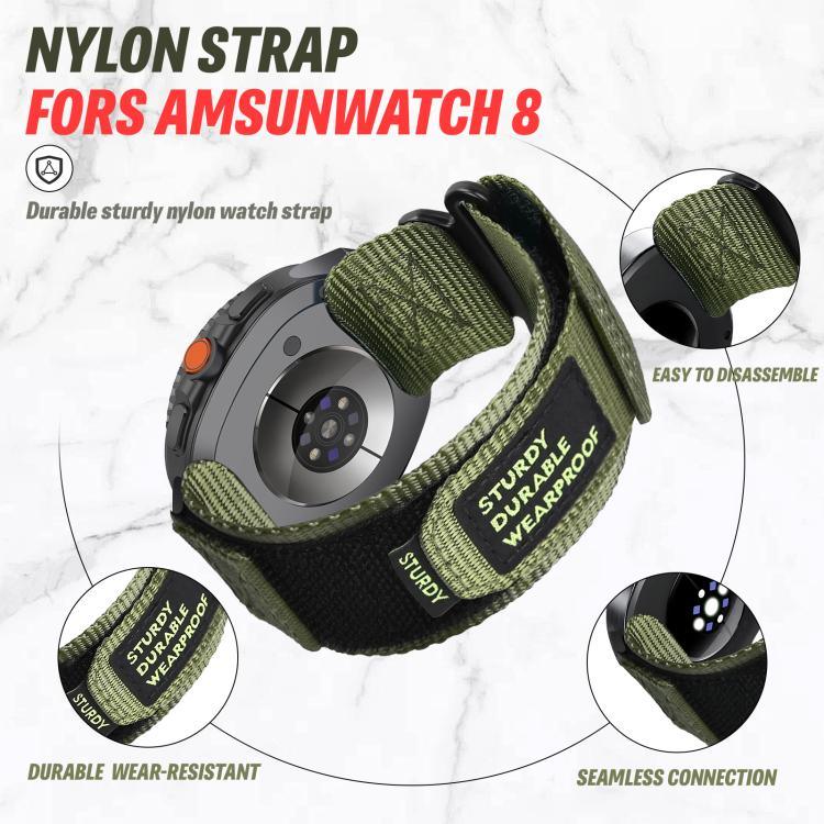 Dây đồng hồ nylon hai đoạn khóa móc và vòng, dành cho Samsung Galaxy Watch8 / Watch8 Classic