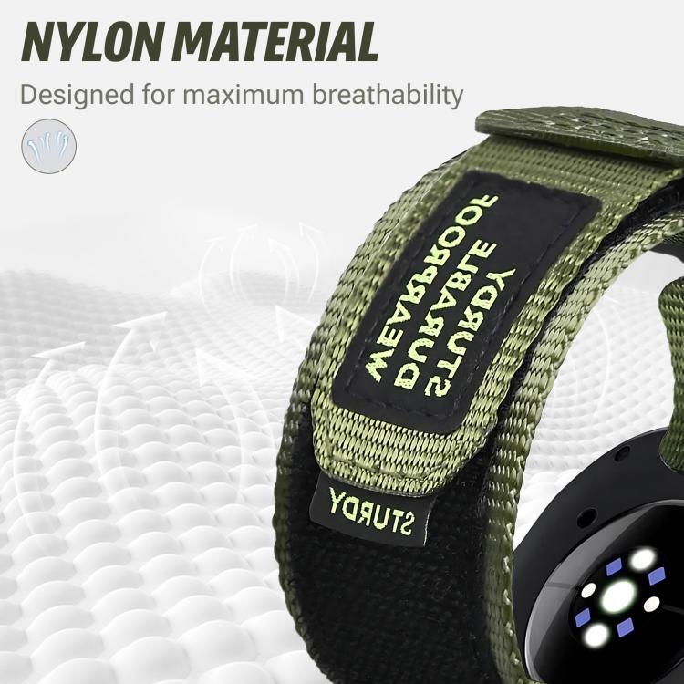 Dây đồng hồ nylon hai đoạn khóa móc và vòng, dành cho Samsung Galaxy Watch8 / Watch8 Classic