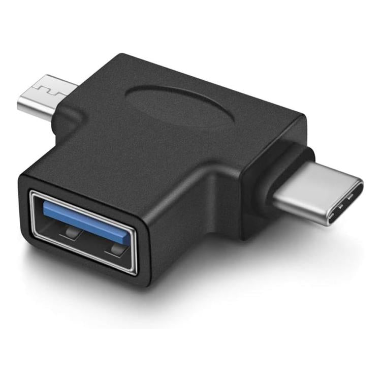 JUNSUNMAY Bộ chuyển đổi OTG 2 trong 1 USB 3.0 sang Micro USB và Type-C, 2 trong 1