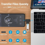 JUNSUNMAY Bộ chuyển đổi OTG 2 trong 1 USB 3.0 sang Micro USB và Type-C, 2 trong 1