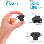 JUNSUNMAY Bộ chuyển đổi OTG 2 trong 1 USB 3.0 sang Micro USB và Type-C, 2 trong 1