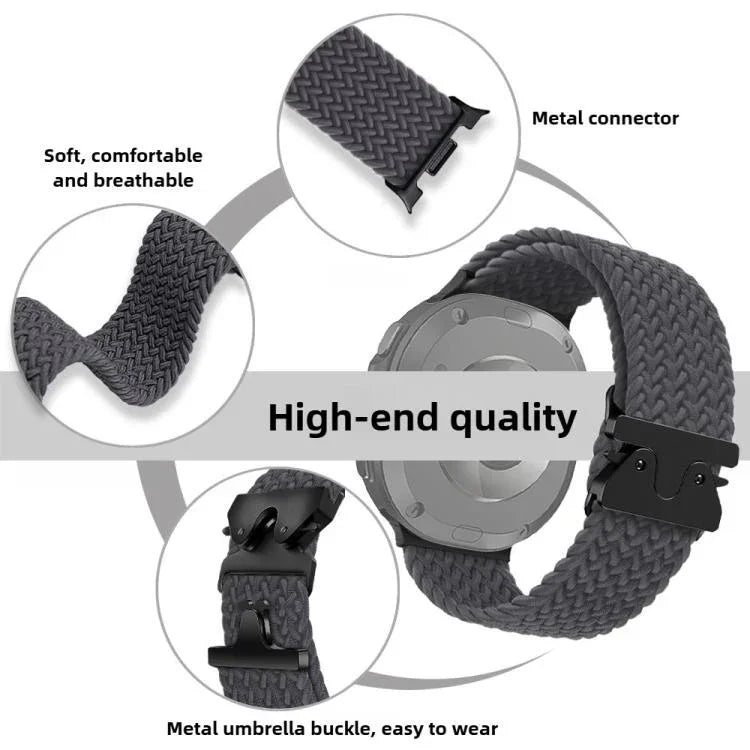 Dây đồng hồ nylon bện khóa dù, dành cho Samsung Galaxy Watch8 / Watch8 Classic