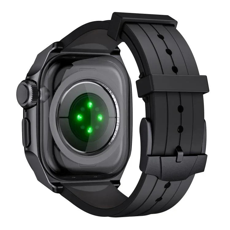 Dây Đeo Đồng Hồ Silicone Khung Kim Loại Tích Hợp Mô Hình Tỉ Lệ, Dành Cho Apple Watch Series 10 46mm