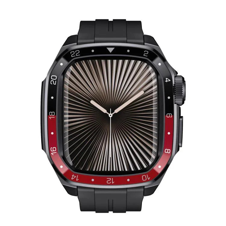 Dây Đeo Đồng Hồ Silicone Khung Kim Loại Tích Hợp Mô Hình Tỉ Lệ, Dành Cho Apple Watch Series 10 46mm