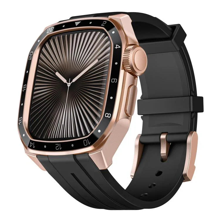 Dây Đeo Đồng Hồ Silicone Khung Kim Loại Tích Hợp Mô Hình Tỉ Lệ, Dành Cho Apple Watch Series 10 46mm