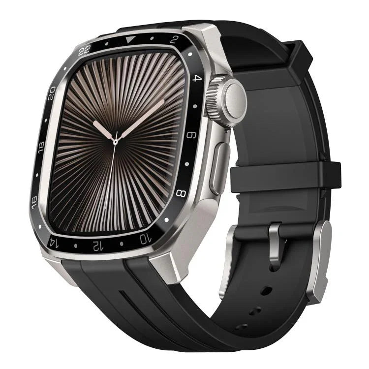 Dây Đeo Đồng Hồ Silicone Khung Kim Loại Tích Hợp Mô Hình Tỉ Lệ, Dành Cho Apple Watch Series 10 46mm