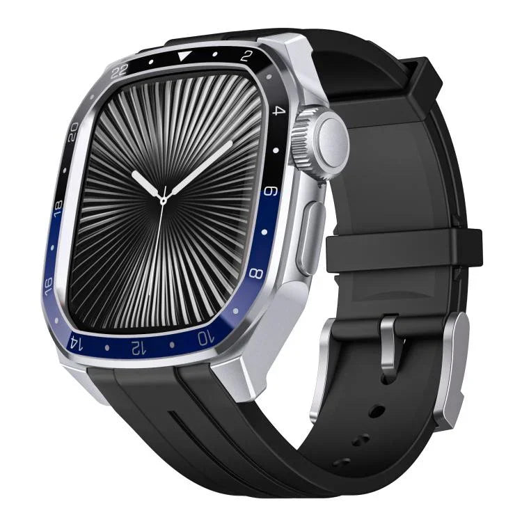 Dây Đeo Đồng Hồ Silicone Khung Kim Loại Tích Hợp Mô Hình Tỉ Lệ, Dành Cho Apple Watch Series 10 46mm
