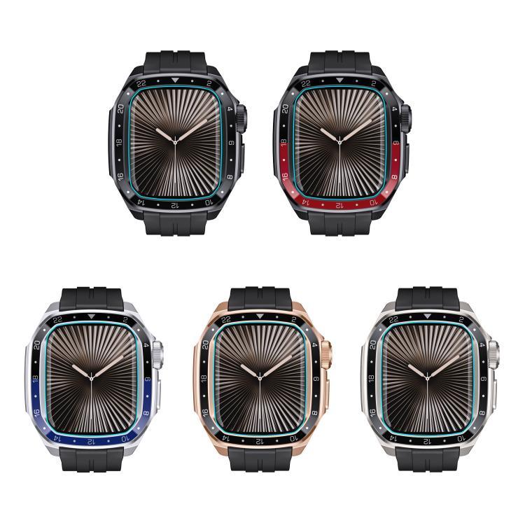 Dây Đeo Đồng Hồ Silicone Khung Kim Loại Tích Hợp Mô Hình Tỉ Lệ, Dành Cho Apple Watch Series 10 46mm