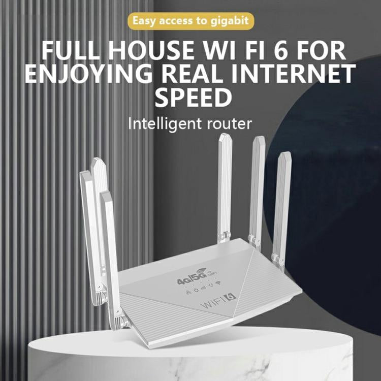 Bộ phát WiFi LTE WiFi6 4G 6 ăng-ten 4 cổng LAN phiên bản Á-Âu WR900-E, WR900-E