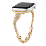 Dây Đeo Đồng Hồ Đầu Rắn Đính Zircon Mạ Đồng, Dành Cho Apple Watch 46mm / 49mm / 45mm / 44mm, Dành Cho Apple Watch 42mm / 41mm / 40mm / 38mm