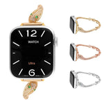 Dây Đeo Đồng Hồ Đầu Rắn Đính Zircon Mạ Đồng, Dành Cho Apple Watch 46mm / 49mm / 45mm / 44mm, Dành Cho Apple Watch 42mm / 41mm / 40mm / 38mm