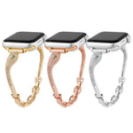 Dây Đeo Đồng Hồ Đầu Rắn Đính Zircon Mạ Đồng, Dành Cho Apple Watch 46mm / 49mm / 45mm / 44mm, Dành Cho Apple Watch 42mm / 41mm / 40mm / 38mm
