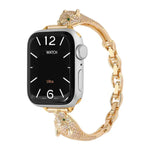 Dây Đeo Đồng Hồ Đầu Báo Đốm Đính Zircon Mạ Đồng, Dành Cho Apple Watch 46mm / 49mm / 45mm / 44mm, Dành Cho Apple Watch 42mm / 41mm / 40mm / 38mm