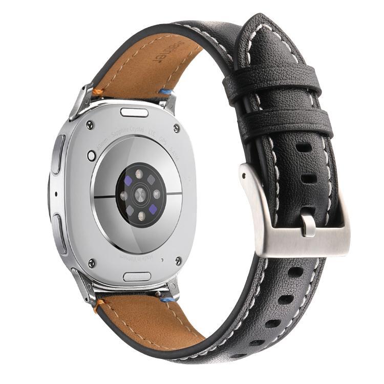 Dây đồng hồ da thật may chỉ, Dành cho Samsung Galaxy Watch8 / Watch8 Classic