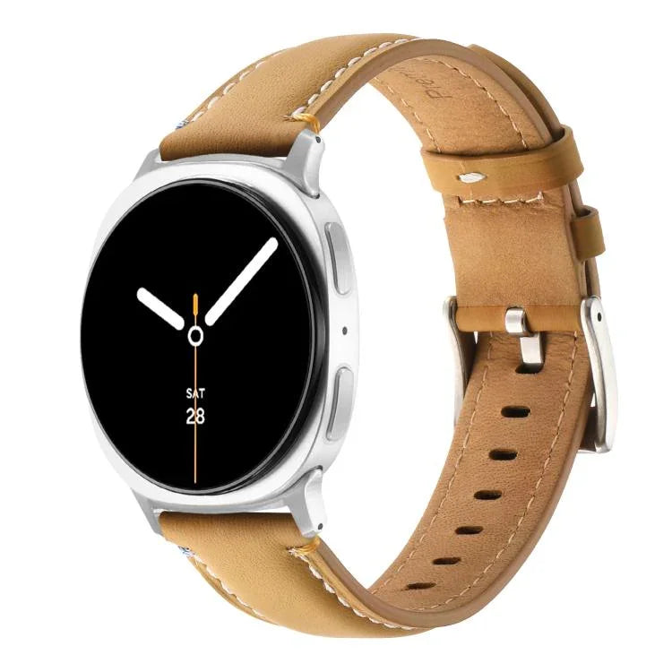 Dây đồng hồ da thật may chỉ, Dành cho Samsung Galaxy Watch8 / Watch8 Classic