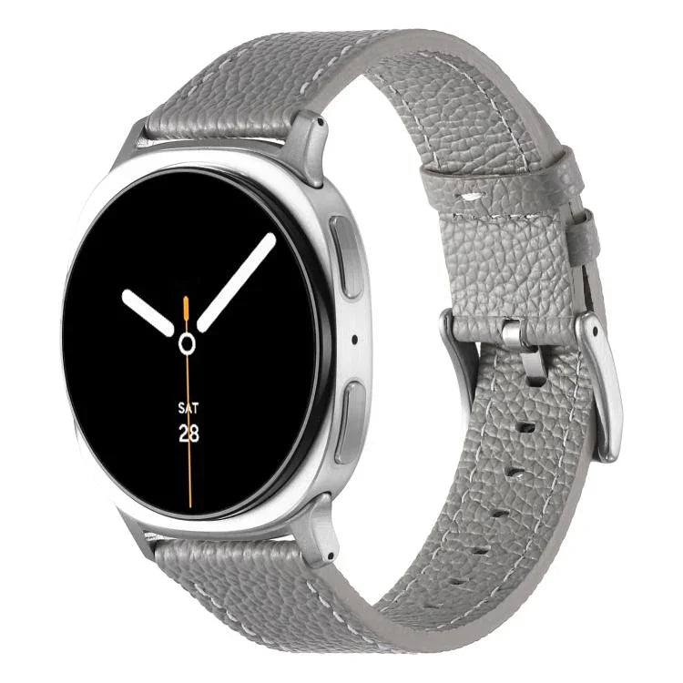 Dây đồng hồ da hai mặt họa tiết vân vải quả vải, Dành cho Samsung Galaxy Watch8 / Watch8 Classic