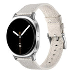 Dây đồng hồ da hai mặt họa tiết vân vải quả vải, Dành cho Samsung Galaxy Watch8 / Watch8 Classic