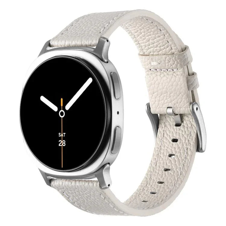 Dây đồng hồ da hai mặt họa tiết vân vải quả vải, Dành cho Samsung Galaxy Watch8 / Watch8 Classic