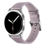 Dây đồng hồ da hai mặt họa tiết vân vải quả vải, Dành cho Samsung Galaxy Watch8 / Watch8 Classic