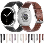 Dây đồng hồ da hai mặt họa tiết vân vải quả vải, Dành cho Samsung Galaxy Watch8 / Watch8 Classic