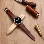 Dây đồng hồ da hai mặt họa tiết vân vải quả vải, Dành cho Samsung Galaxy Watch8 / Watch8 Classic