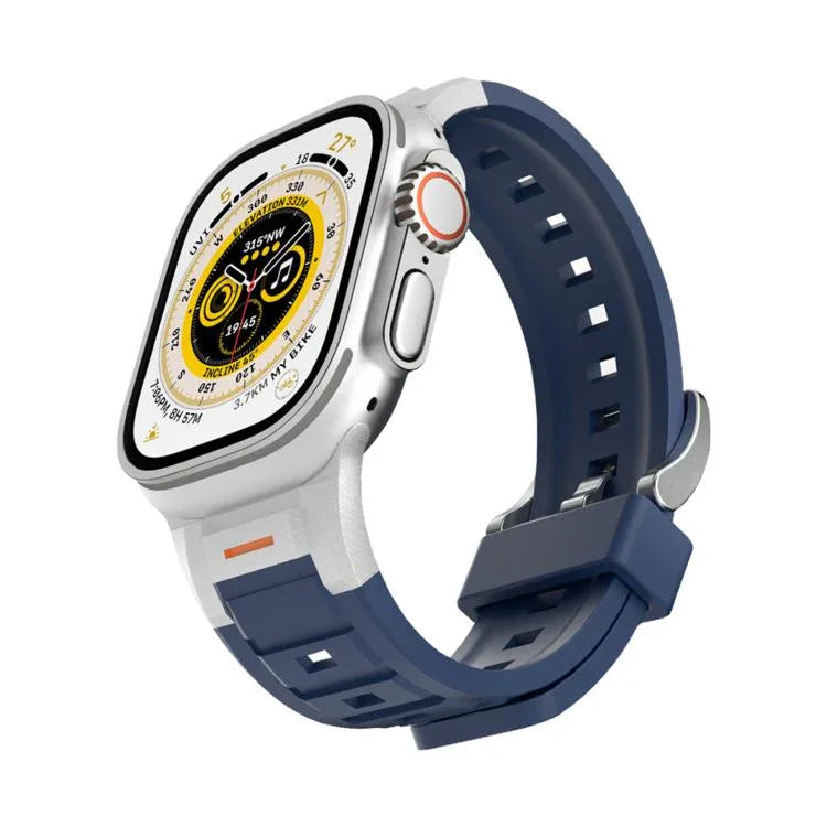 Dây Đeo Đồng Hồ Silicone Màu Sắc Khớp Kim Loại Pioneer, Dành Cho Apple Watch 46mm / 49mm / 45mm / 44mm, Dành Cho Apple Watch 42mm / 41mm / 40mm / 38mm