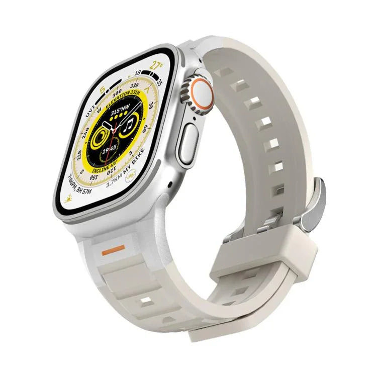 Dây Đeo Đồng Hồ Silicone Màu Sắc Khớp Kim Loại Pioneer, Dành Cho Apple Watch 46mm / 49mm / 45mm / 44mm, Dành Cho Apple Watch 42mm / 41mm / 40mm / 38mm