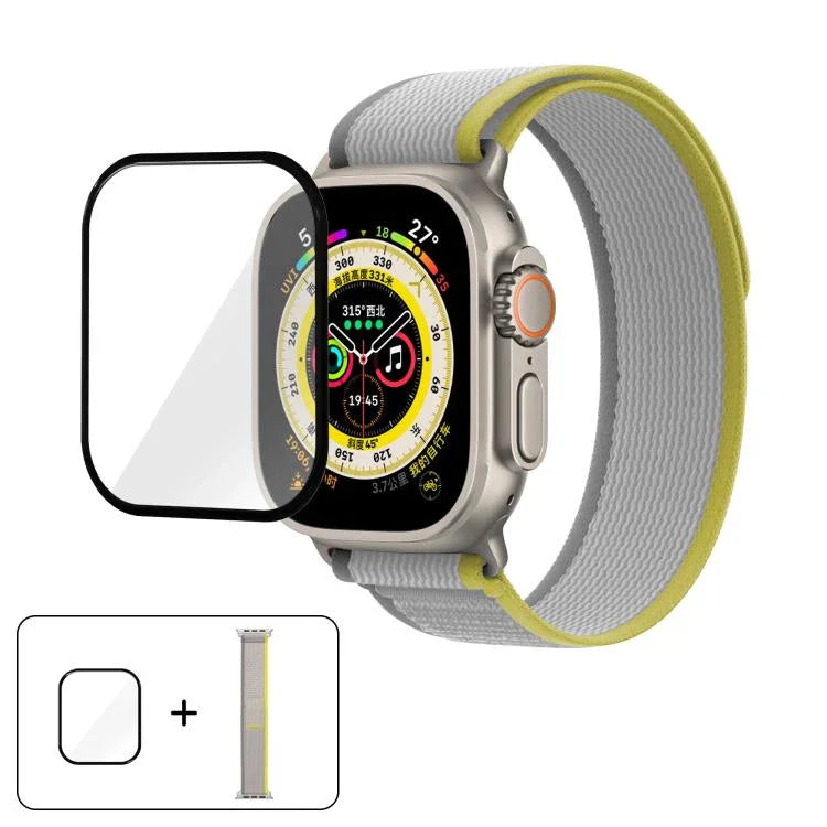 Dây Đeo Đồng Hồ Nylon Wild Path Loop Với Màng Cong 3D, Dành Cho Apple Watch Series 9 / 8 / 7 41mm, Dành Cho Apple Watch 3 / 2 / 1 38mm, Dành Cho Apple Watch 3 / 2 / 1 42mm