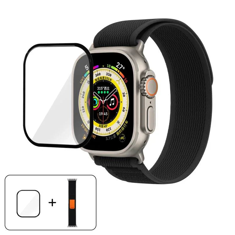 Dây Đeo Đồng Hồ Nylon Wild Path Loop Với Màng Cong 3D, Dành Cho Apple Watch Series 9 / 8 / 7 41mm, Dành Cho Apple Watch 3 / 2 / 1 38mm, Dành Cho Apple Watch 3 / 2 / 1 42mm