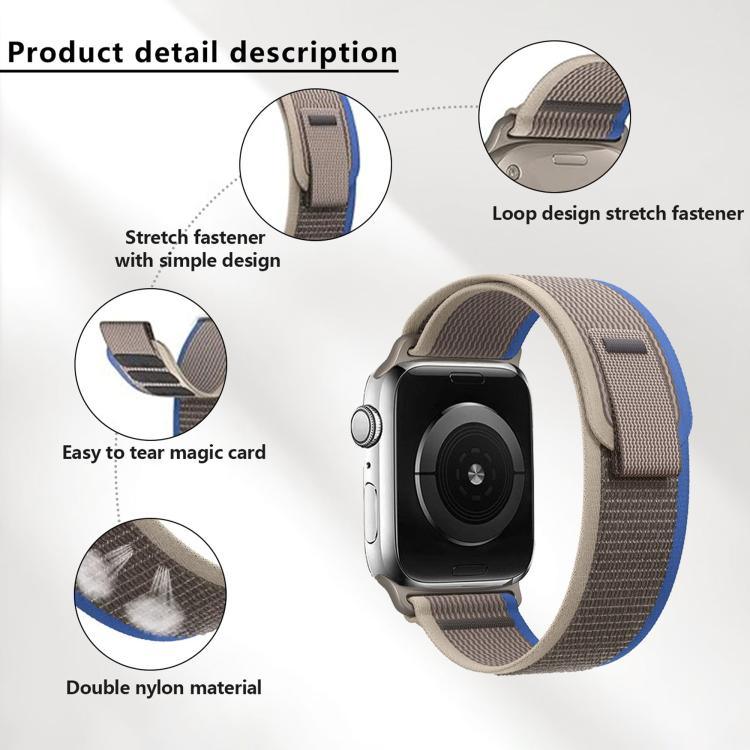 Dây Đeo Đồng Hồ Nylon Wild Path Loop Với Màng Cong 3D, Dành Cho Apple Watch Series 9 / 8 / 7 41mm, Dành Cho Apple Watch 3 / 2 / 1 38mm, Dành Cho Apple Watch 3 / 2 / 1 42mm