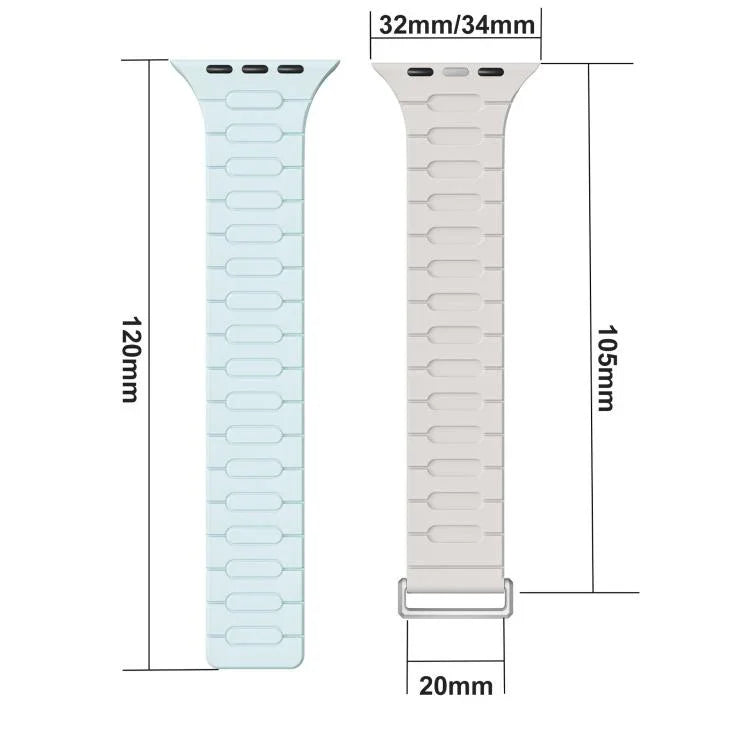 Dây Đeo Đồng Hồ Silicone Từ Tính Hình Chữ I, Dành Cho Apple Watch 46mm / 49mm / 45mm / 44mm, Dành Cho Apple Watch 42mm / 41mm / 40mm / 38mm