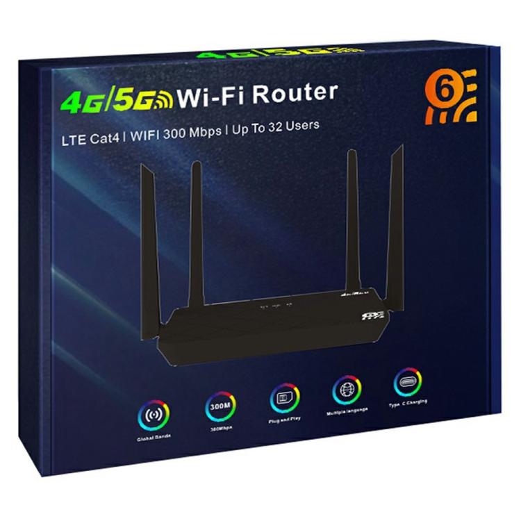 Thiết bị chia sẻ internet văn phòng gia đình WIFI 5G LTE 4G Router 300Mbps điểm phát sóng không dây, Trắng, Đen