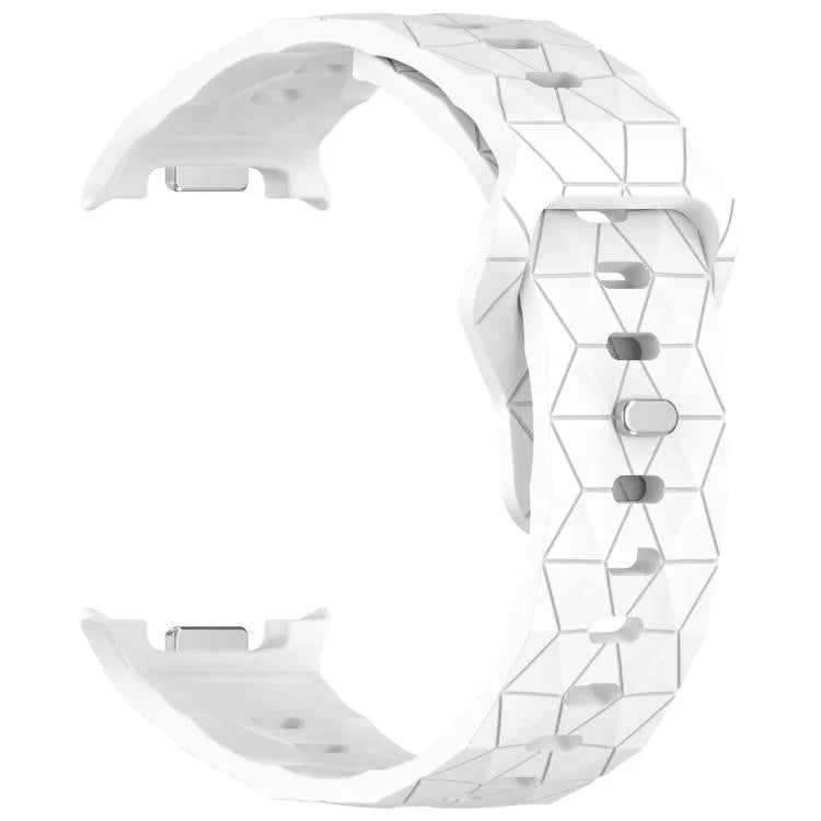 Dây đồng hồ silicone khóa thép ngược họa tiết bóng đá, Dành cho Samsung Galaxy Watch8 / Watch8 Classic