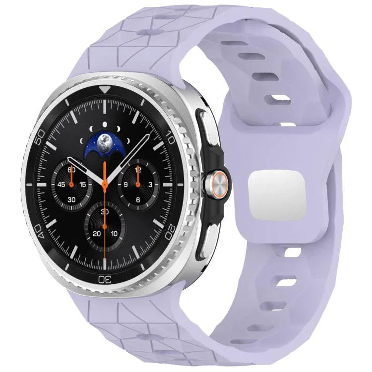 Dây đồng hồ silicone khóa thép ngược họa tiết bóng đá, Dành cho Samsung Galaxy Watch8 / Watch8 Classic