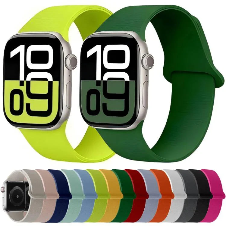 Dây Đeo Đồng Hồ Silicone Vòng Từ Tính Họa Tiết Vải Vải, Dành Cho Apple Watch 46mm / 49mm / 45mm / 44mm, Dành Cho Apple Watch 42mm / 41mm / 40mm / 38mm