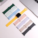 Dây Đeo Đồng Hồ Silicone Vòng Từ Tính Họa Tiết Vải Vải, Dành Cho Apple Watch 46mm / 49mm / 45mm / 44mm, Dành Cho Apple Watch 42mm / 41mm / 40mm / 38mm