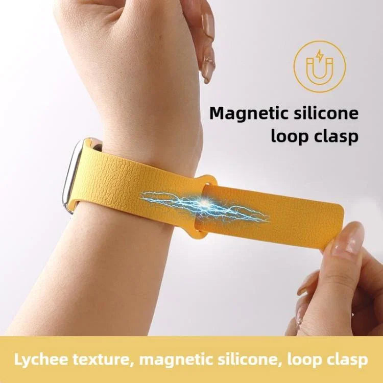Dây Đeo Đồng Hồ Silicone Vòng Từ Tính Họa Tiết Vải Vải, Dành Cho Apple Watch 46mm / 49mm / 45mm / 44mm, Dành Cho Apple Watch 42mm / 41mm / 40mm / 38mm