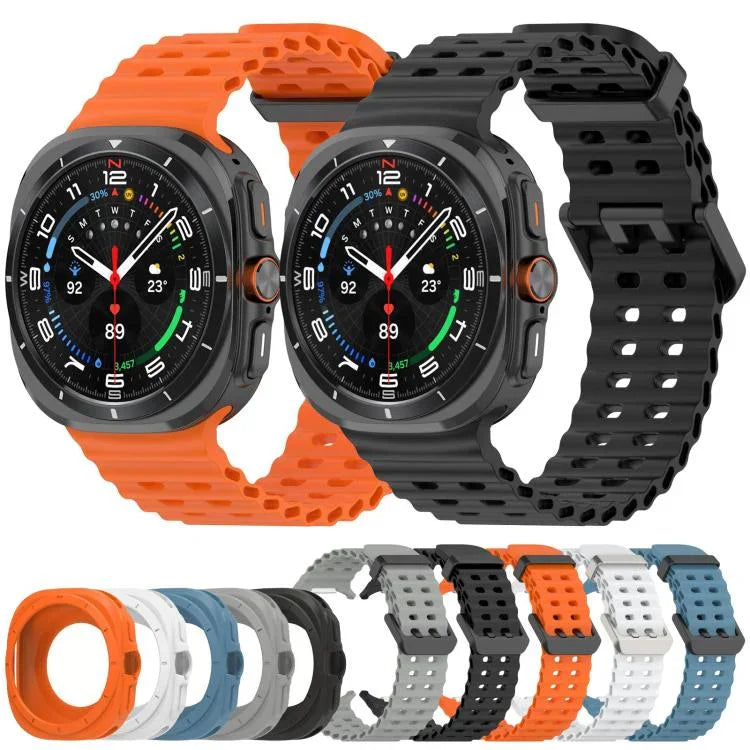 Dây Đeo Đồng Hồ Silicone Khóa Đôi Marine, Dành Cho Samsung Galaxy Watch 47mm / Ultra 2025