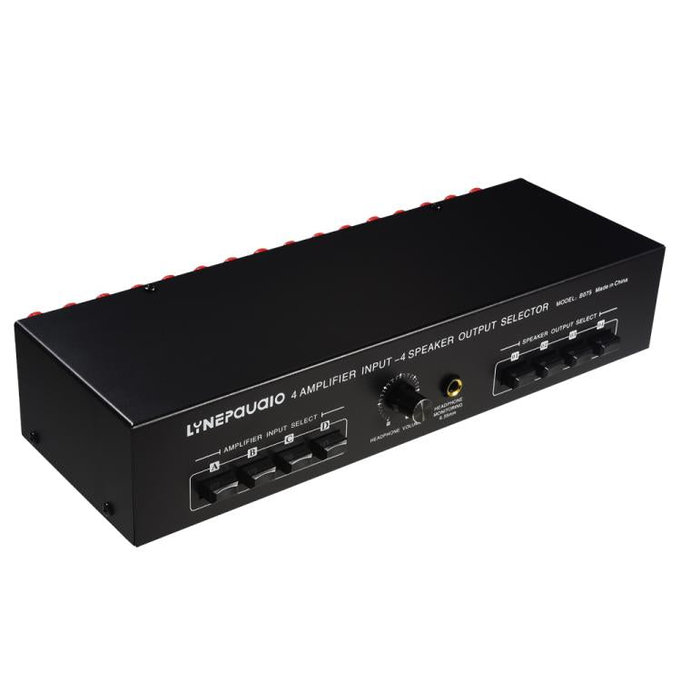 B075 Bộ chọn loa bộ khuếch đại công suất 4 đầu vào 4 đầu ra, 300W chất lượng âm thanh mỗi kênh không mất mát, B075