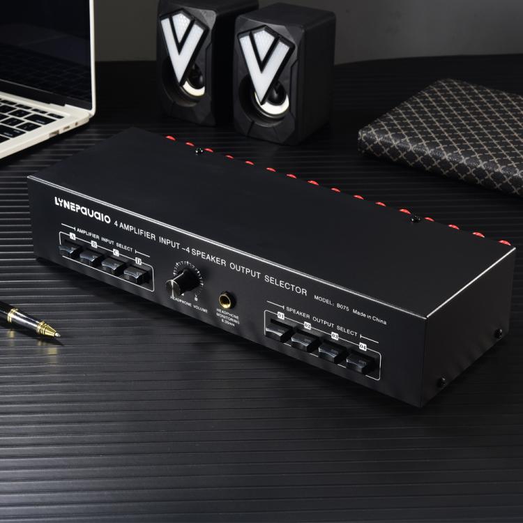 B075 Bộ chọn loa bộ khuếch đại công suất 4 đầu vào 4 đầu ra, 300W chất lượng âm thanh mỗi kênh không mất mát, B075