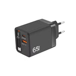 Cáp Type-C 3 trong 1 dài 70cm có thể rút gọn FC1, PD3.0, QC3.0, sạc điện thoại USB, phích cắm EU