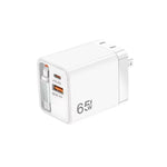 Cáp Type-C 3 trong 1 dài 70cm có thể rút gọn FC1, PD3.0, QC3.0, sạc điện thoại USB, phích cắm Mỹ