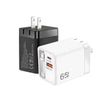 Cáp Type-C 3 trong 1 dài 70cm có thể rút gọn FC1, PD3.0, QC3.0, sạc điện thoại USB, phích cắm Mỹ
