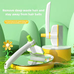 Dụng cụ lấy lông thú cưng Lược răng mịn xoay một chạm