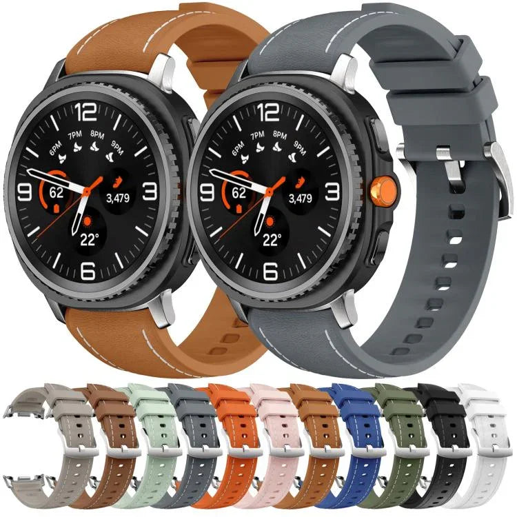Dây Đeo Đồng Hồ Da Tổng Hợp Silicone, Dành Cho Samsung Galaxy Watch8 / Watch8 Classic
